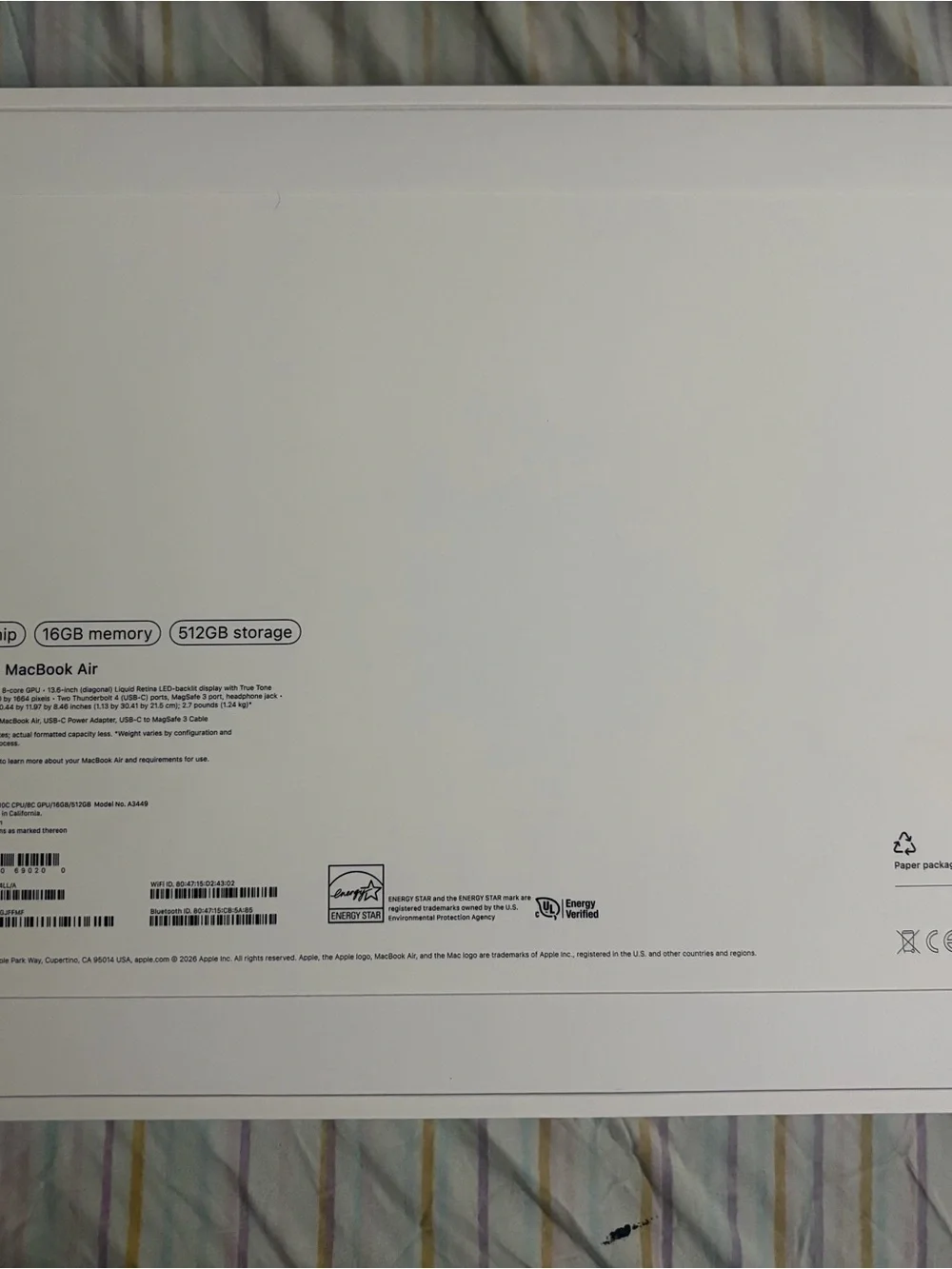 Midnight Blue M4 Macbook Air 13 inch. 512GB- Brand New Unopened Box